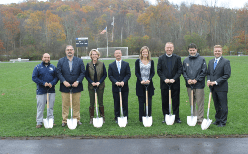 Burke Catholic Holds Groundbreaking Ceremony for New Track