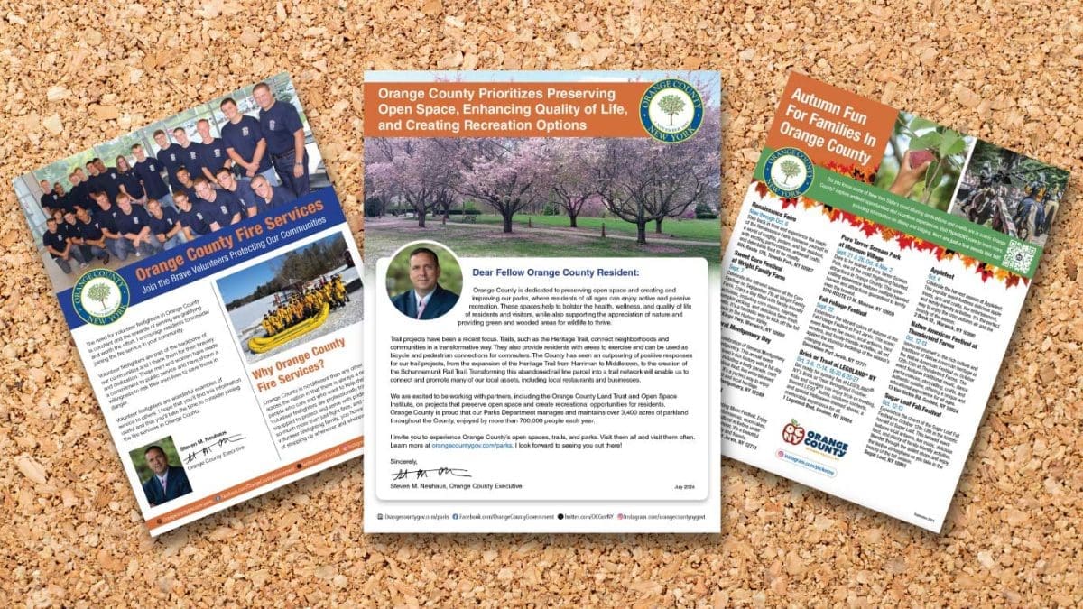 Focus Media Produces Direct Mail Series for Orange County, NY Government