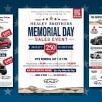 Focus Media Designs Memorial Day Themed Booklet for Healey Brothers Sales Event